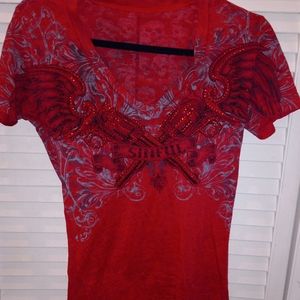 Red Sinful pistol shirt
